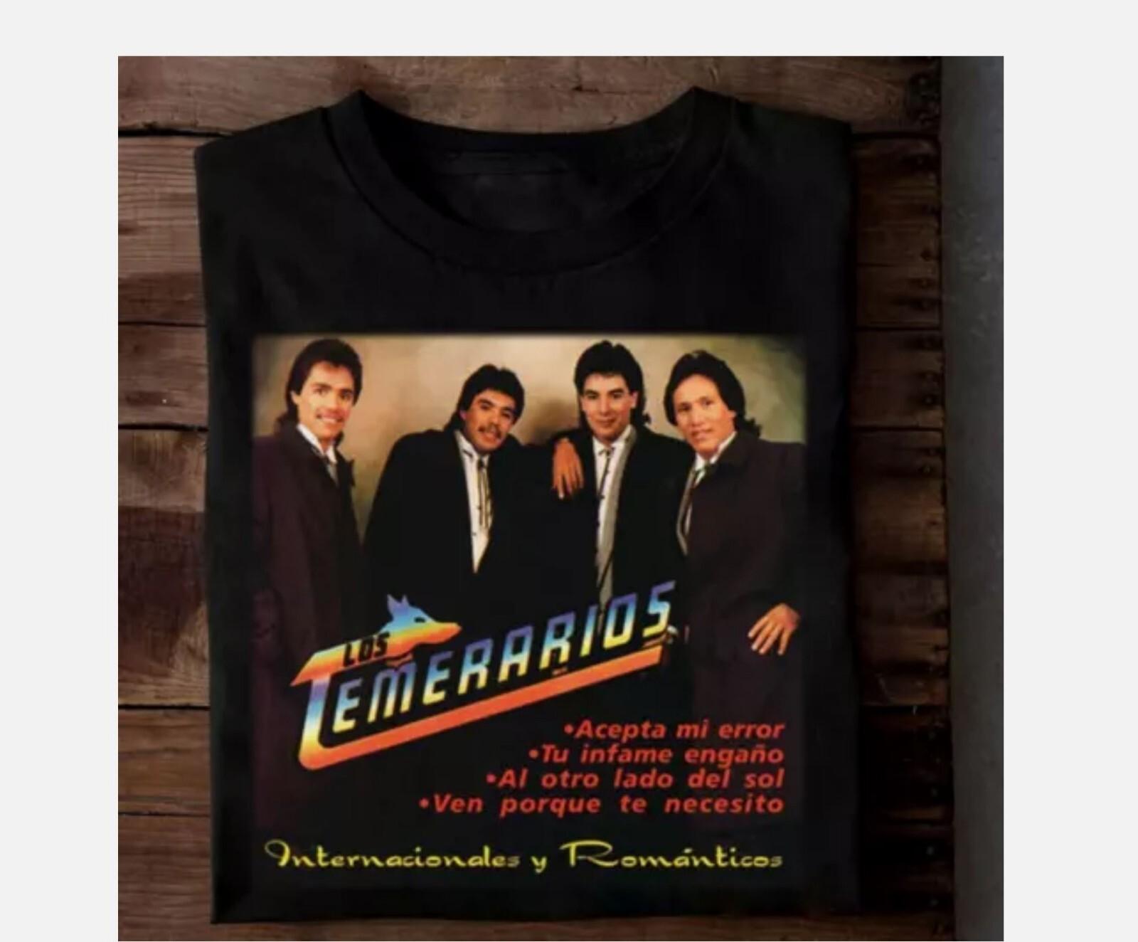 HOT Vintage Los Temerarios 80s Collection Singer Men T-shirt Size S5XL S