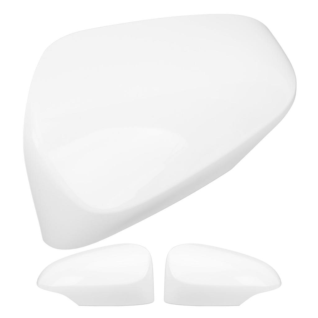 Door Side Rear View Mirror Cover White Shockproof Scratch Resistant Stylish Wing Mirror Cap for Vehi