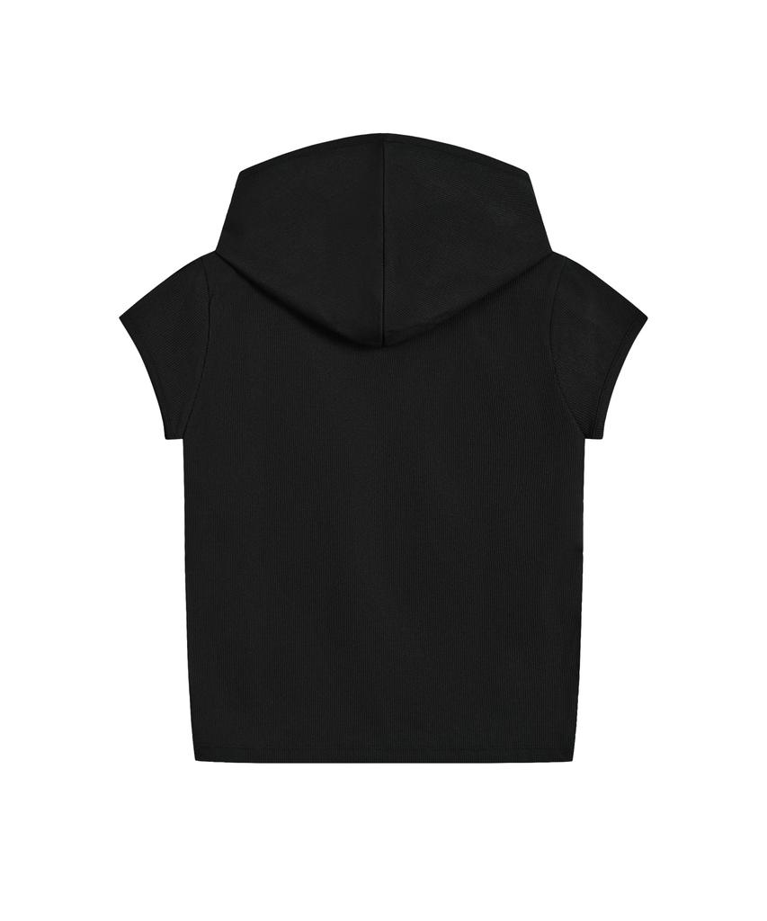 REST&RECREATION Cap Sleeve Hoodie - Black