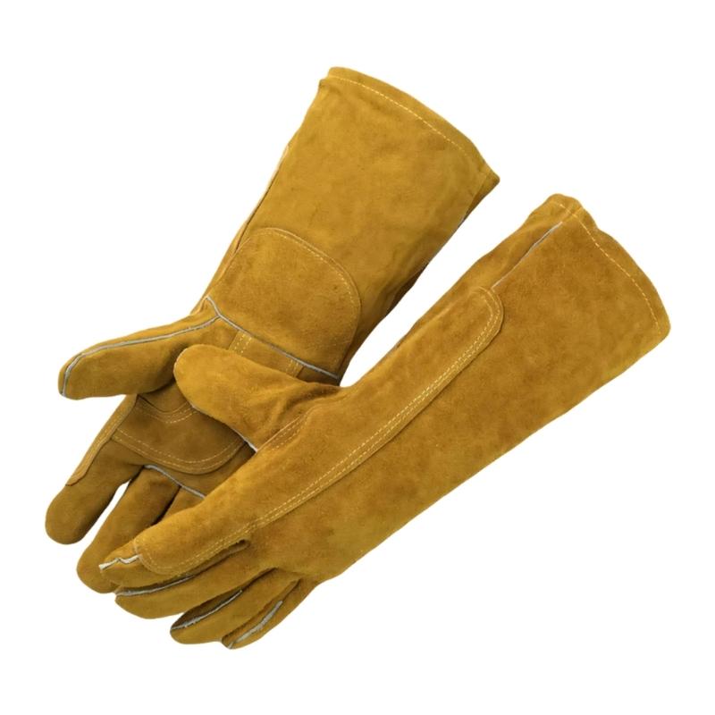 Heavy Duty Wear Resistant Leather Welding Gloves Heat Insulation Labor Protective Leather Working Gloves Safety 1