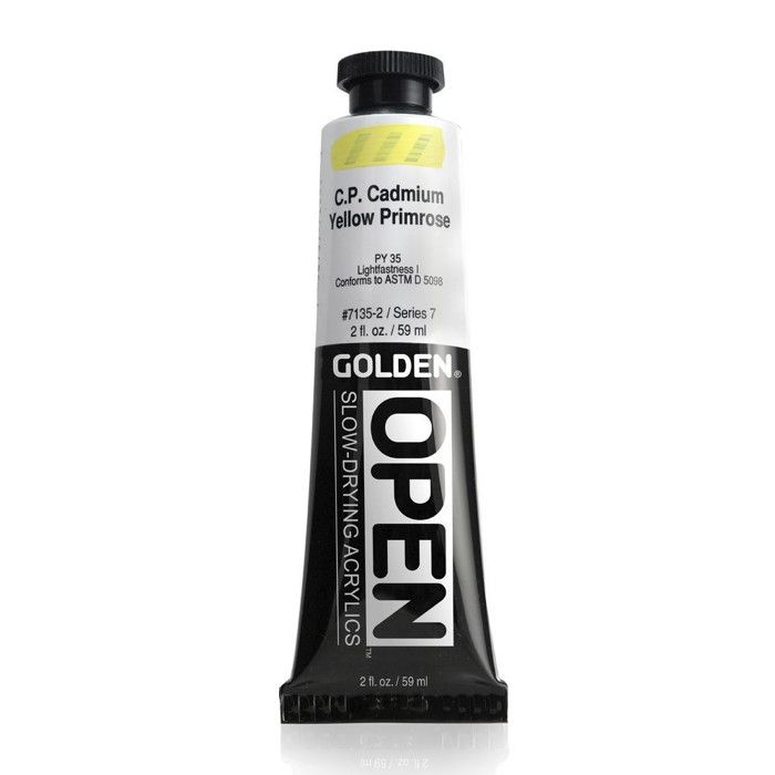 Peinture Acrylique - GOLDEN - Open - 60ml - Jaune - Résistante et polyvalente