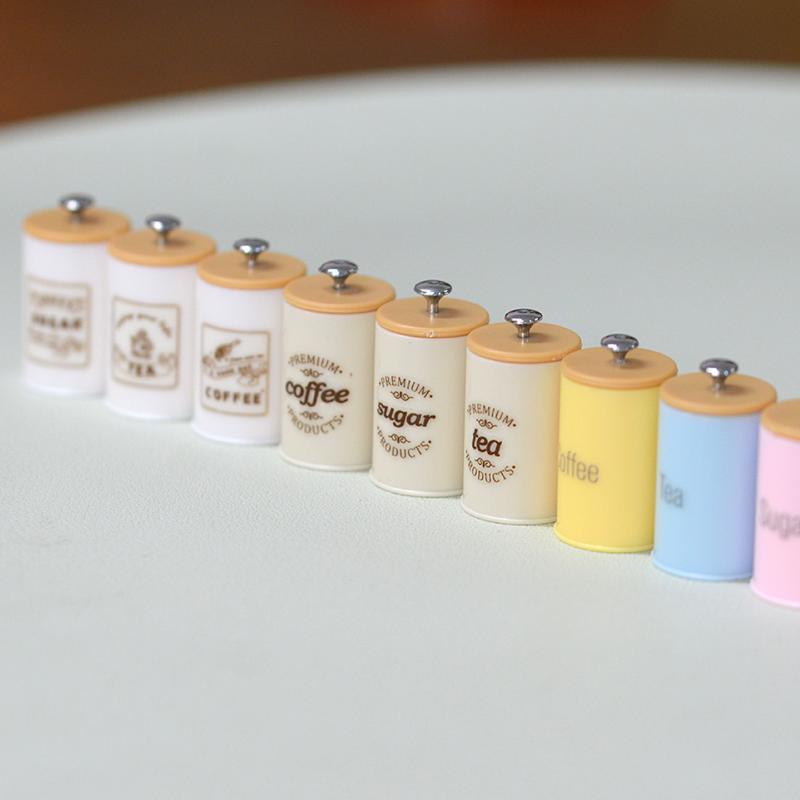 3Pcs Dollhouse Simulation Nordic Storage Jar Model Kitchen Storage Organzier Candy Box Miniature Food And Play Dry Goods Cans