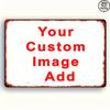 Custom Vintage Metal Sign UV Print Personalized Photo Text Logo Wall Art For Cafe Home Office Wedding Gift