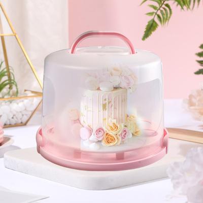 Yousheng Kuchenträger mit Deckel und Griff Tragbarer Cupcake-Ständer für 10-Zoll-Kuchen Cupcake-Halter Pie Muffin Pizza Transportbehälter Kuchenbox