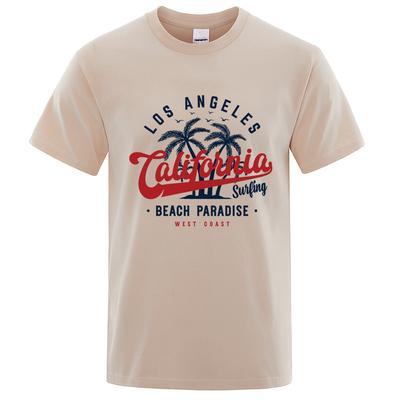 Baumwolle Strandparadies Herren Tops Mode Rundhals T-Shirt Baumwolle Sommer T-Shirt Atmungsaktive Übergroße Kleidung