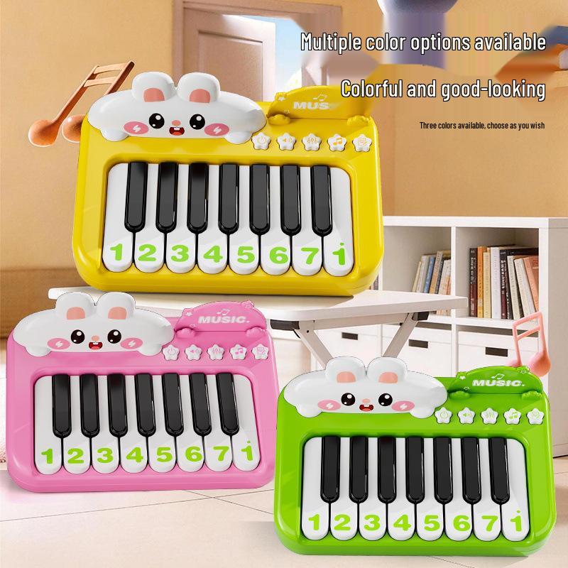 Little White Rabbit Kids' Pocket Piano - Cute Pet-Themed, Multifunctional Musical Toy for Early Childhood Learning