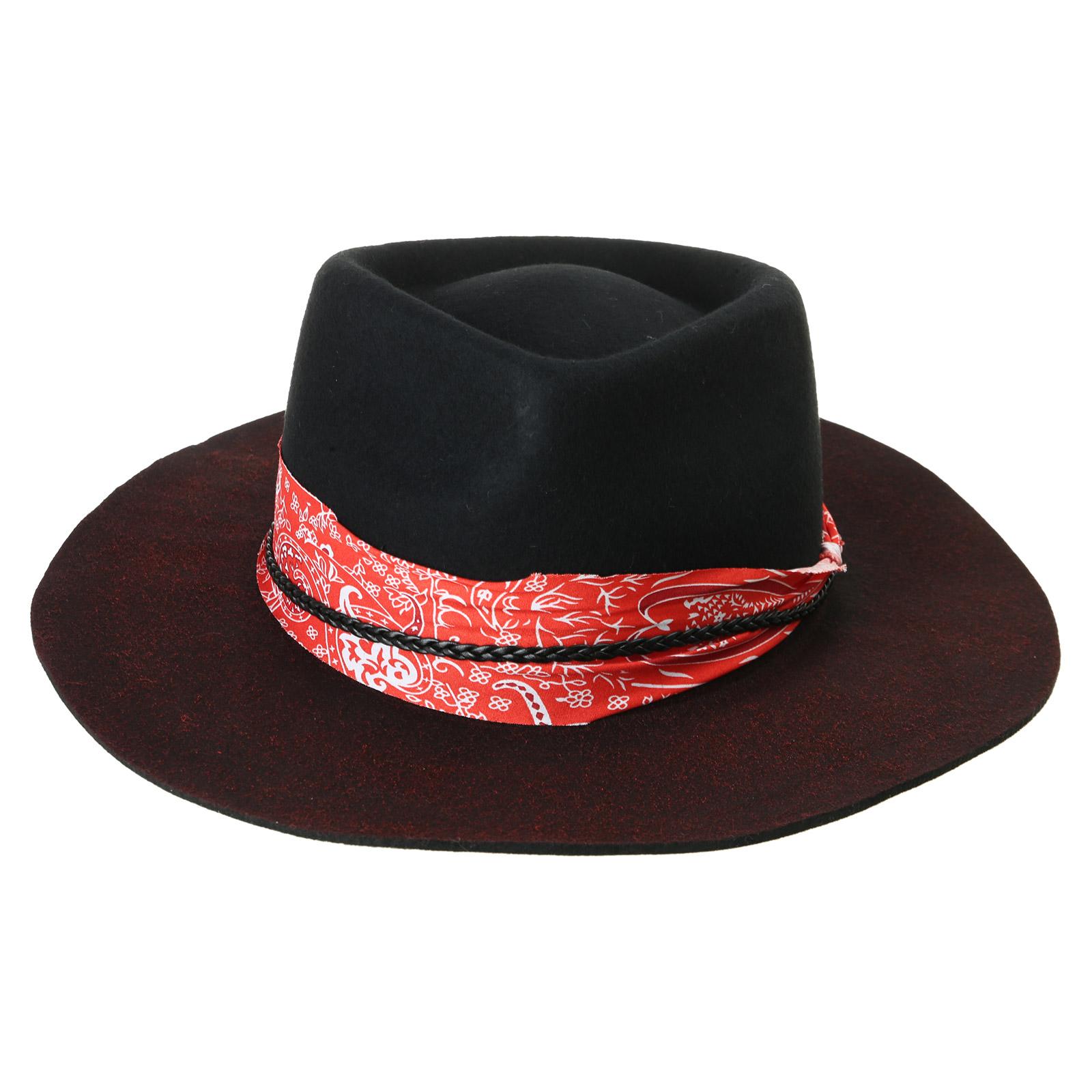 

Шляпа из дистресс-шерсти для музыкального фестиваля, взрослая зимняя осенняя праздничная шляпа, унисекс, головной убор для сценического шоу, ролевой игры, вечеринки чёрный