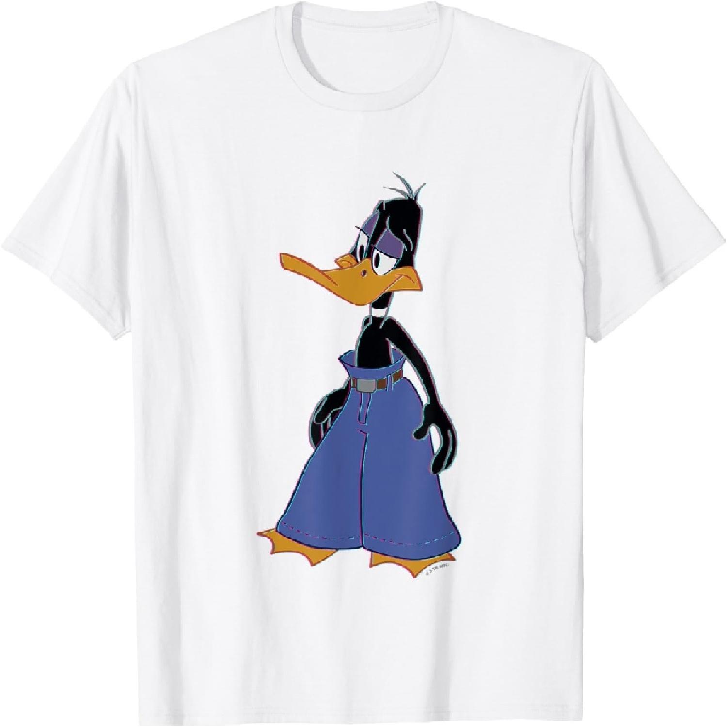 Футболка Looney Tunes Даффи Дак в штанах из торгового центра Ретро S белый