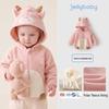JELLYBABY Kids Cartoon Fleece Hooded Jacket