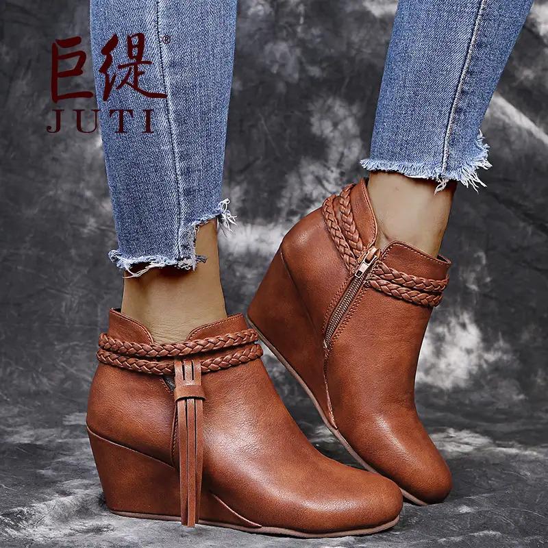 Plus Size Braided Fringe Women's Fashion Flats