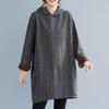 Long sleeve plus size cotton hooded vintage Stripe new in dresses for women casual loose mini spring autumn Winter dress