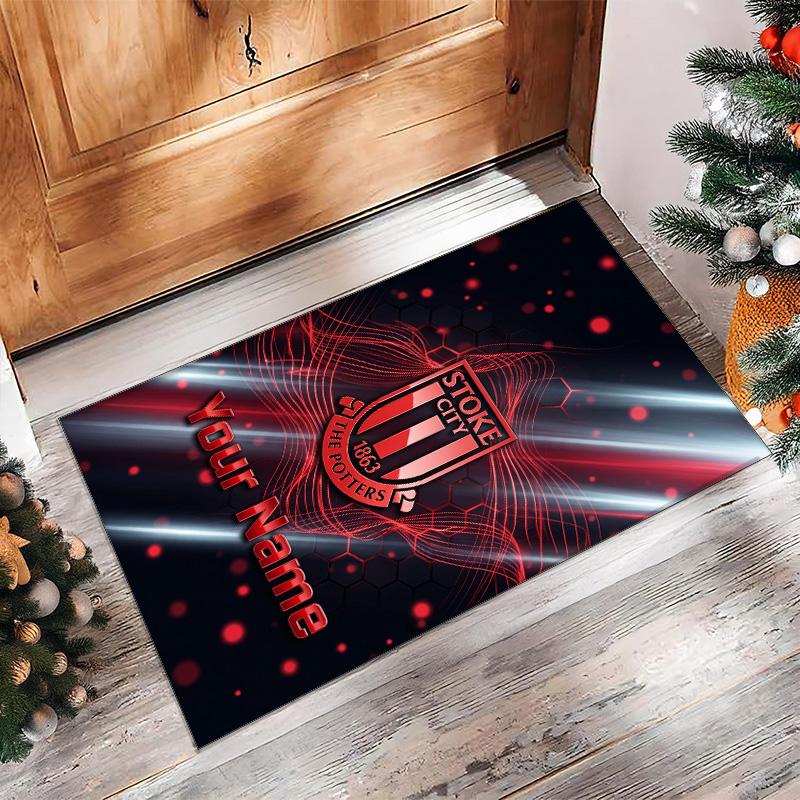Sunderland FC Printed Crystal Velvet Rug Non‑Slip Crystal Velvet Carpet For Sofa Bedroom Indoor Home Decoration