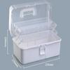 Three-layer Transparent Plastic Craft Storage Box, Sewing Storage Box, Folding Tool Box, Art Student Miscellaneous Storage Box