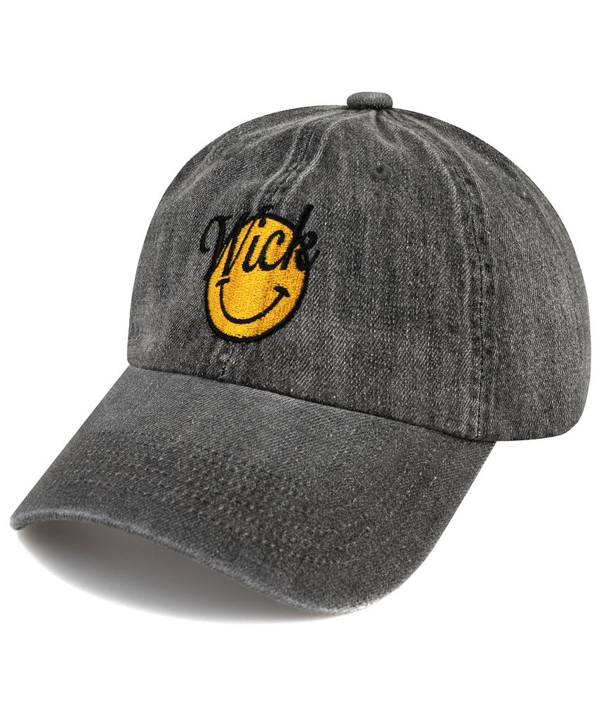 Wig Smile Denim Ball Cap - Light Black Denim