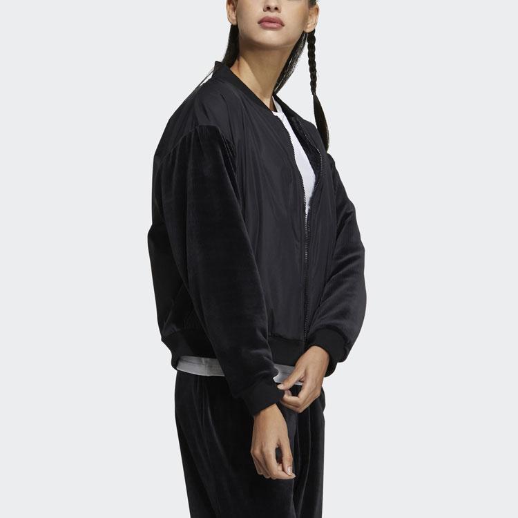 Adidas Originals R.Y.V. Sports Casual Reversible Zipper Jacket Women Jackets Black GU1399