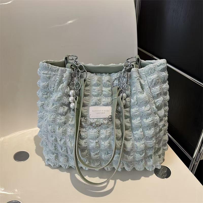 

Сумка Sweet Cloud, Нейлоновая женская сумка через плечо большой вместимости, Сумка с мягкой застежкой-молнией, Тема города, Подкладка из полиэстера, Идеально подходит для поездок на работу зелёный