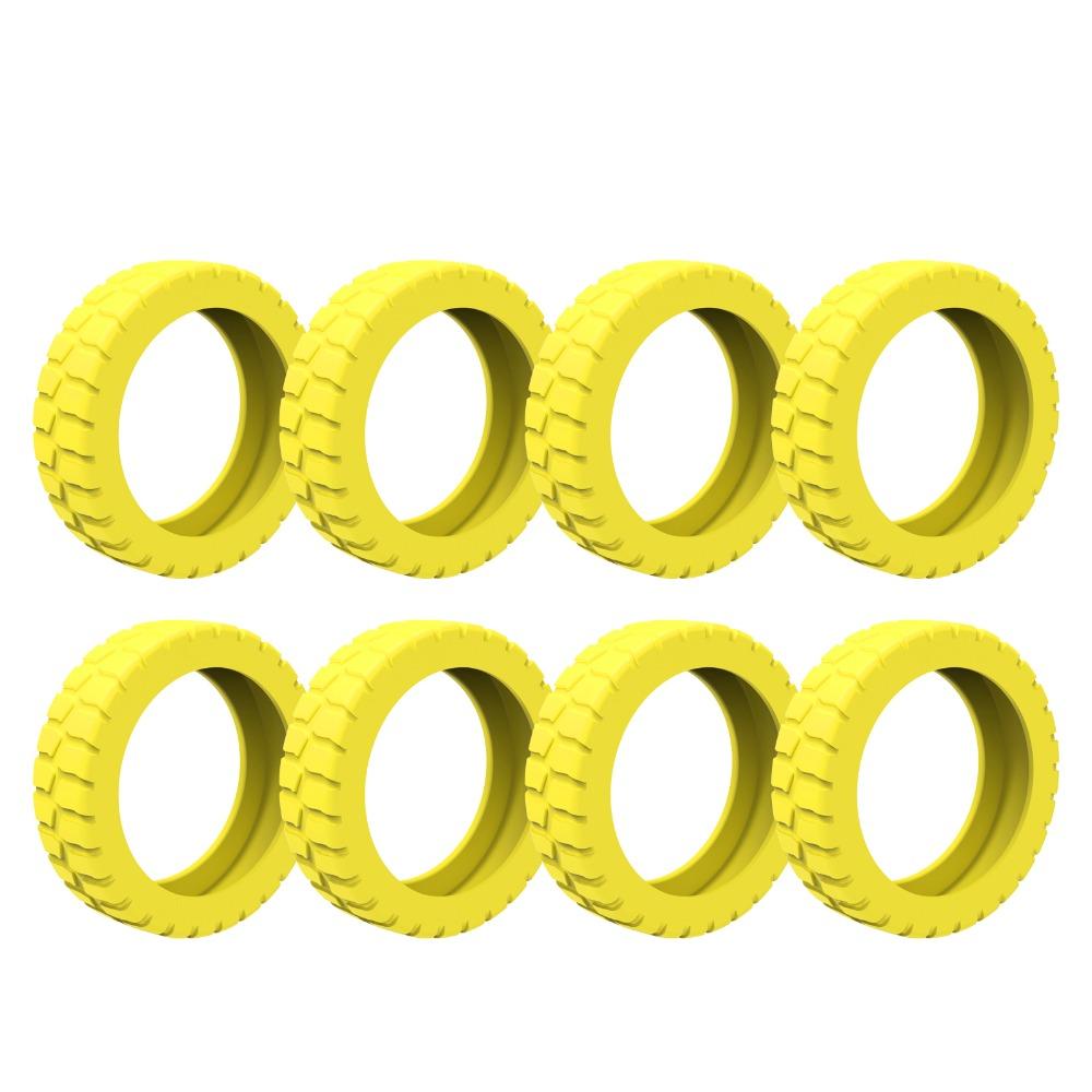 

8шт силиконовые протекторы для колес чемодана защита колес чемодана тележка коробка аксессуары для багажа жёлтый