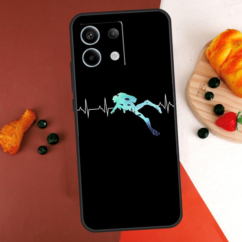Scuba Diver Diving Case For Xiaomi Redmi Note 14 13 Pro 9 10 11 12 Pro 10S 11S 12S Redmi 13C 10C 12C 14C Coque