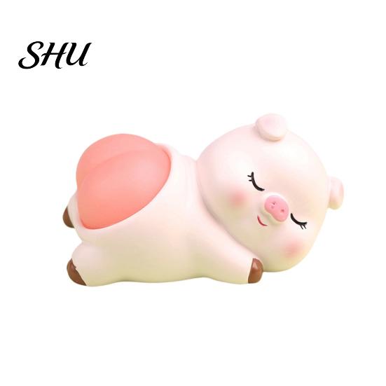 Squeezing Animals Toys Cartoon Figurine Cute Panda Rabbit Piggy Kitten Landscaping Doll Soft Butt Decompression Toy Resin Animal Figure Model Ornament