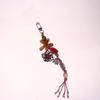 Ethnic Style Artistic Beaded Charm Keychain Vintage Flower Phone Lanyard Bag Pendant Key Hanging Decoration Gifts