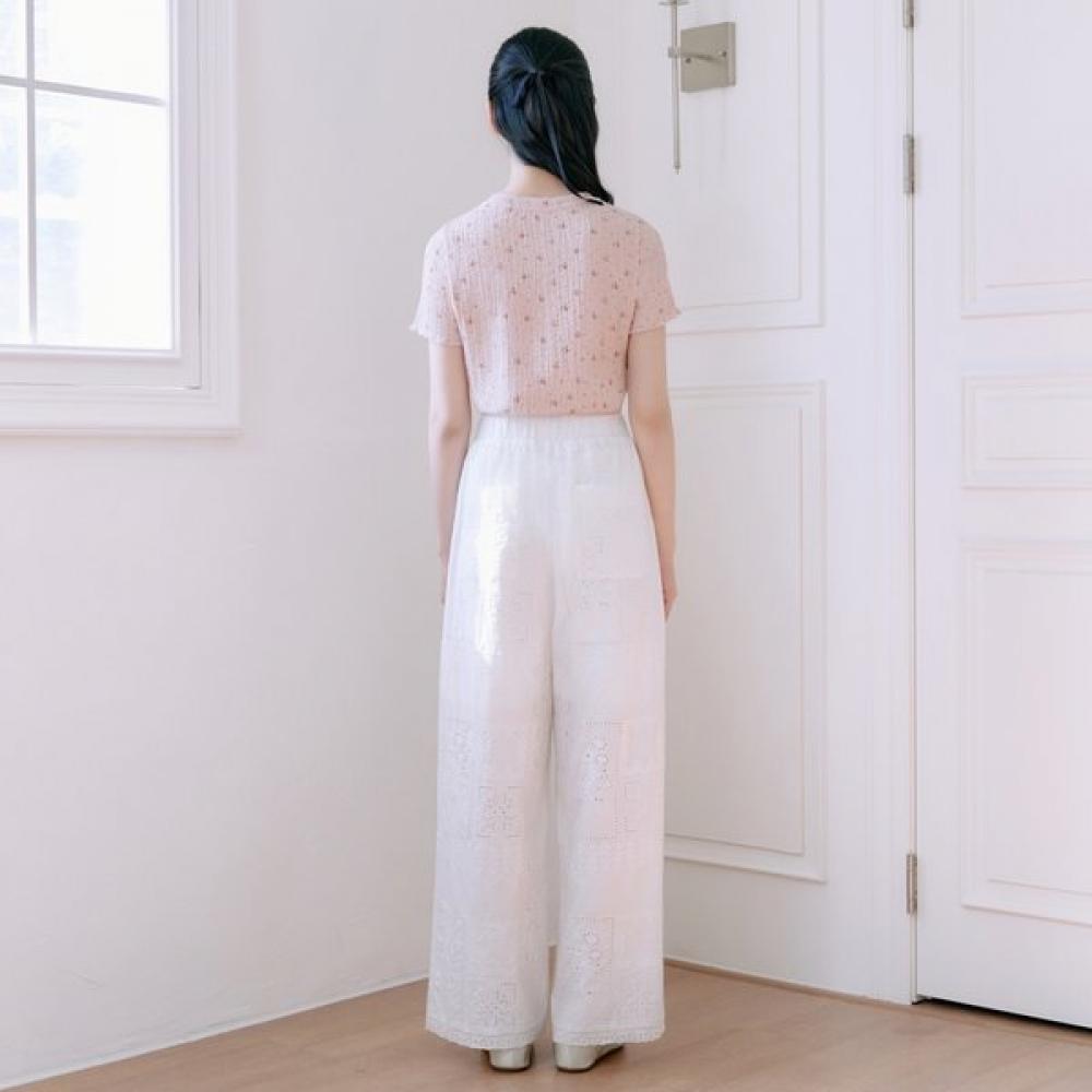 Thursday Island Women Eyelet Embroidered Banding Pants T264mpt249w