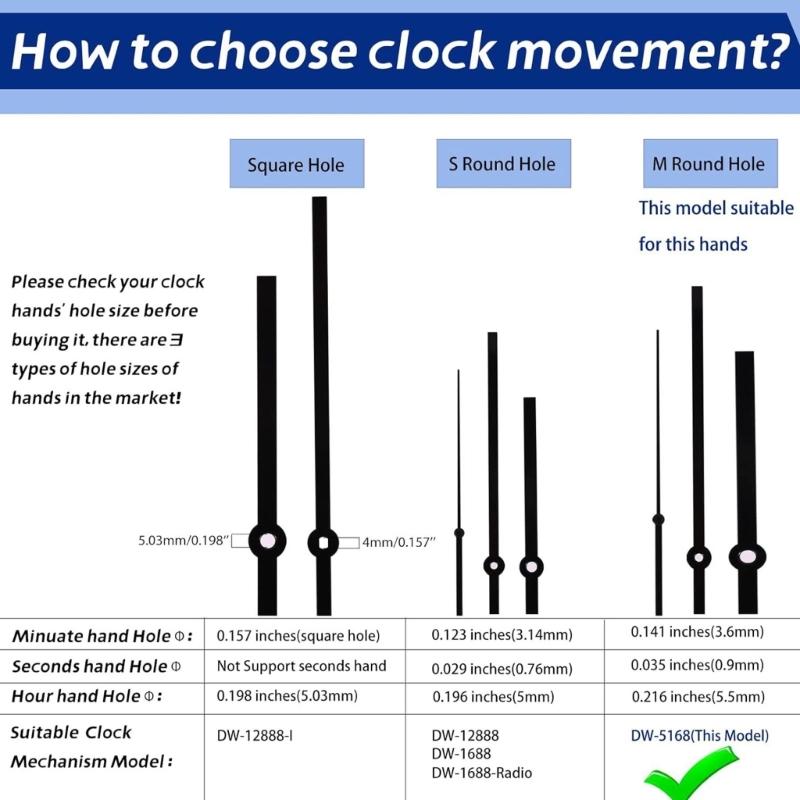 DIY Quarz Uhrwerk-Kits Einfache Installation Uhrwerk Uhrenmechanismus Uhrenreparaturwerkzeug für DIY- und Uhrenliebhaber
