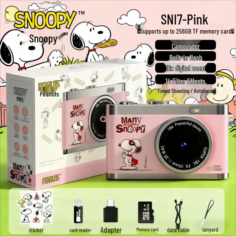 Ретро детская цифровая CCD-камера Snoopy SN17 (Китайская версия)