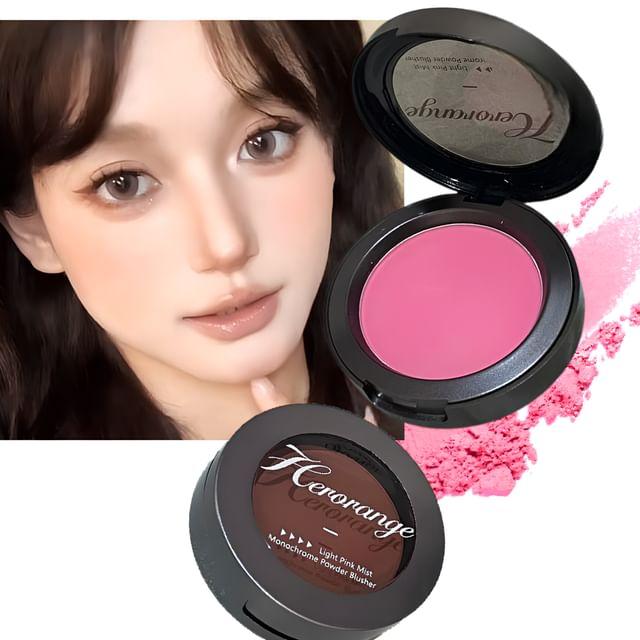 

HERORANGE - Light Pink Mist Monchrome Powder Cheek Blusher - 1-3 01 Light Melon