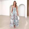 Sexy Camisole Dress2024 Spring/Summer Women Clothes New V-neck Sexy Print Sling Long Dress
