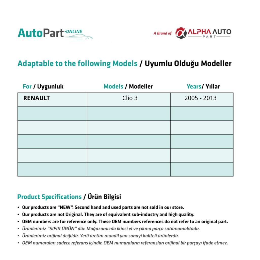 2-Piece Luggage Rack Hanging Rope for Renault Clio 3