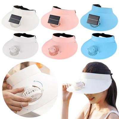Empty Top Cap with Fan Three Temp Settings Breathable Cooling Fan Hat Beach Hat for Women for Sun Protection and Outdoor