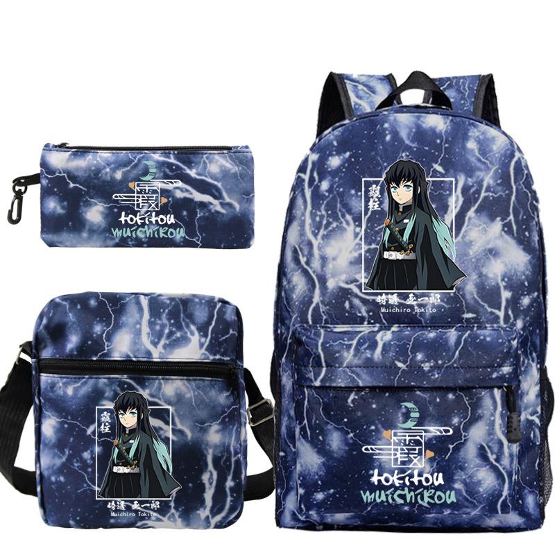 Demon Slayer Ghost Annihilation Blade Primary School Bag New Pencil Case Stationery Set