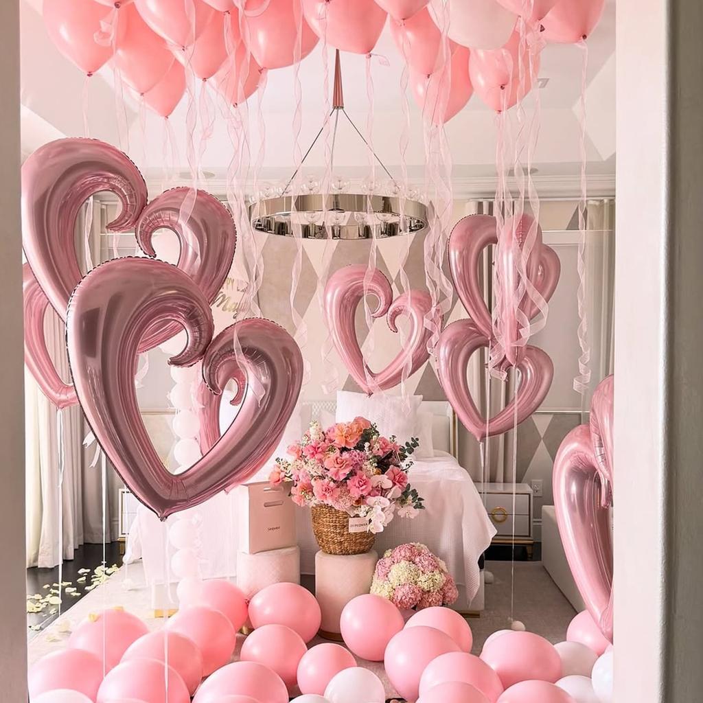 36 Zoll Haken-Liebe Aluminiumfolienballon Herzförmiger Aluminiumfolienballon Valentinstag Jubiläum Geburtstag Dekoration