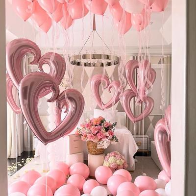 36 Zoll Haken-Liebe Aluminiumfolienballon Herzförmiger Aluminiumfolienballon Valentinstag Jubiläum Geburtstag Dekoration