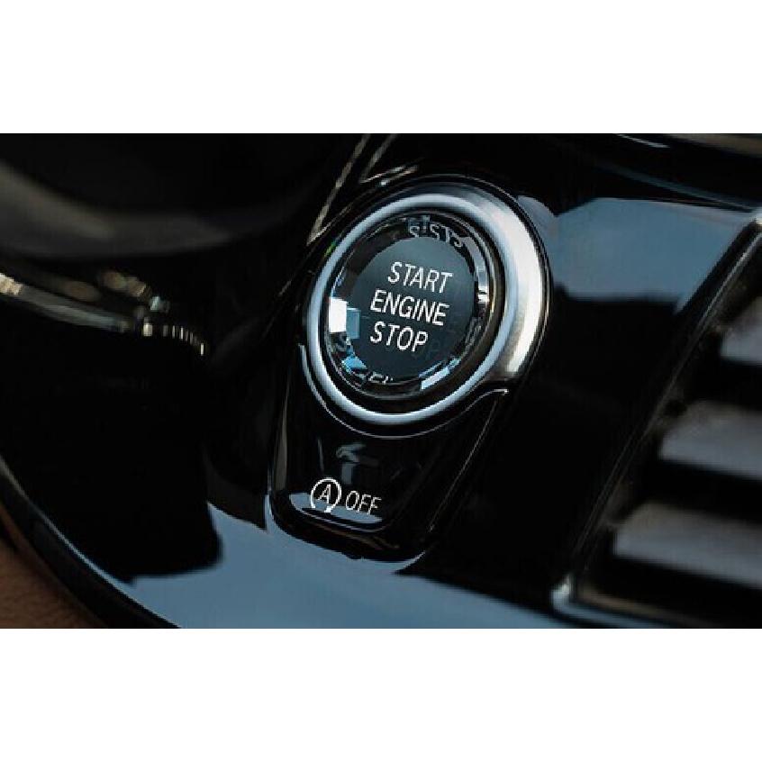 For BMW 5 Series G30 2018- Black Blue Engine Start Stop Button Cover Ring
