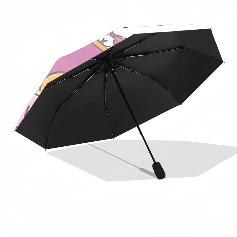 1pc Halloween Ghost Cloud Umbrella - Automatic Opening/Closing, Portable 3-Fold Design, 8-Rib Iron Frame Outdoor Umbrella, Festival Gift for Fans, Tra