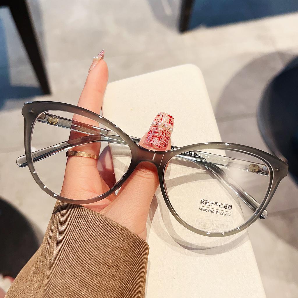 1.67 1.74 -8 to +8 Fashion Cat Eye Eyewear Computer Glasses Women Men Anti Blue Light Blocking Reading Glasses Ultralight Pink Eyeglasses