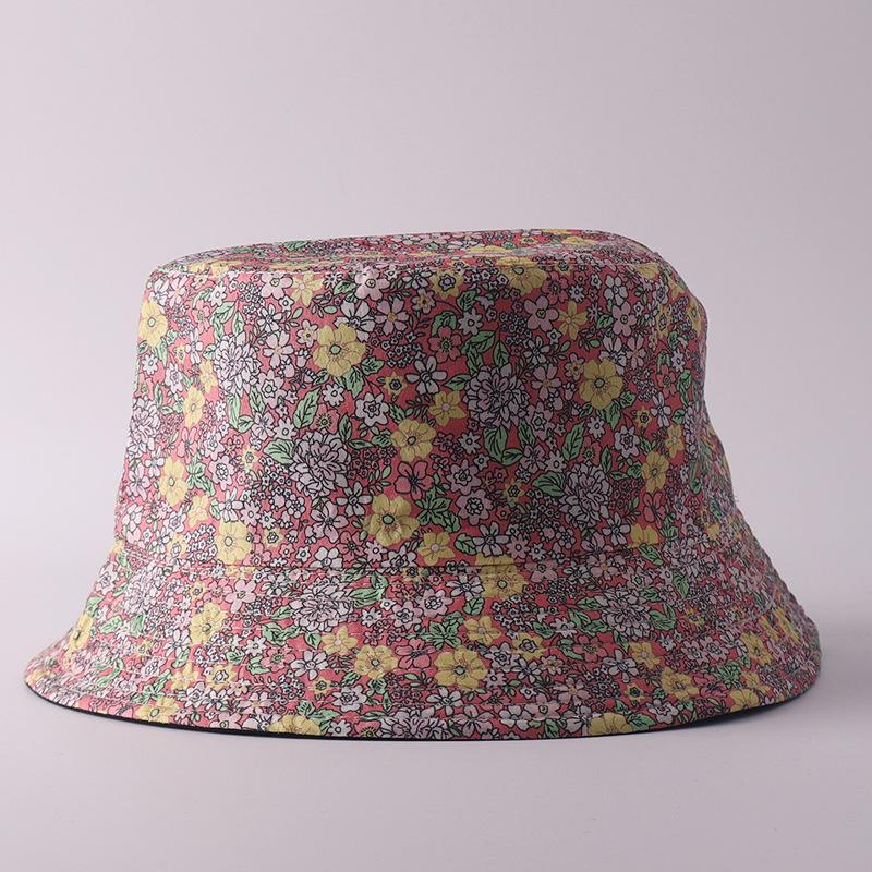 Digital printing small edge bucket hat spring and summer double-sided can wear outdoor sunshade basin hat spot