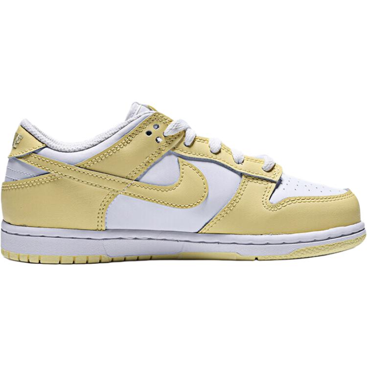 Nike Dunk Fashionable Comfortable Durable Low-Top Kids Skate Shoes Kids Sneaker Yellow FB9108-126