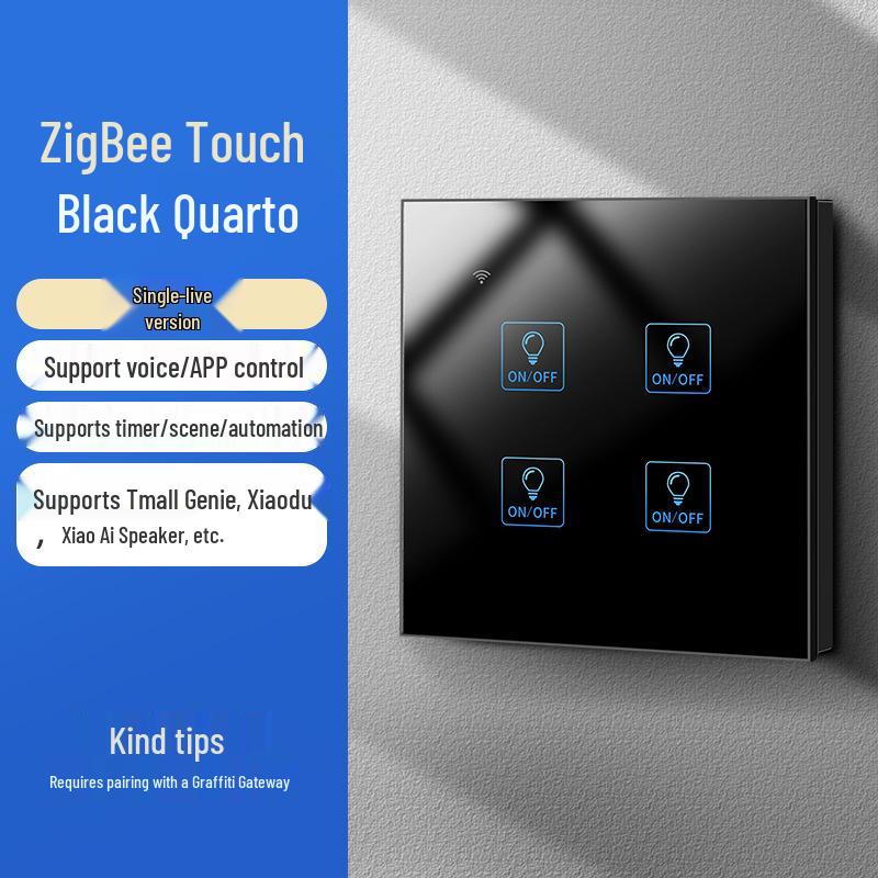 Zhengshang C3 Graffiti ZigBee Smart Switch: Wireless Voice Panel, Tuya-Enabled, EU Standard, Alexa & Google Compatible.