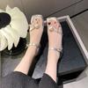 Fashion Sandals Women 2024 New Flat Flip Flops Party Shoes Fashion Pearl Clip Toe Sandals Slippers Roman Women Casual Beach Shoes Trend