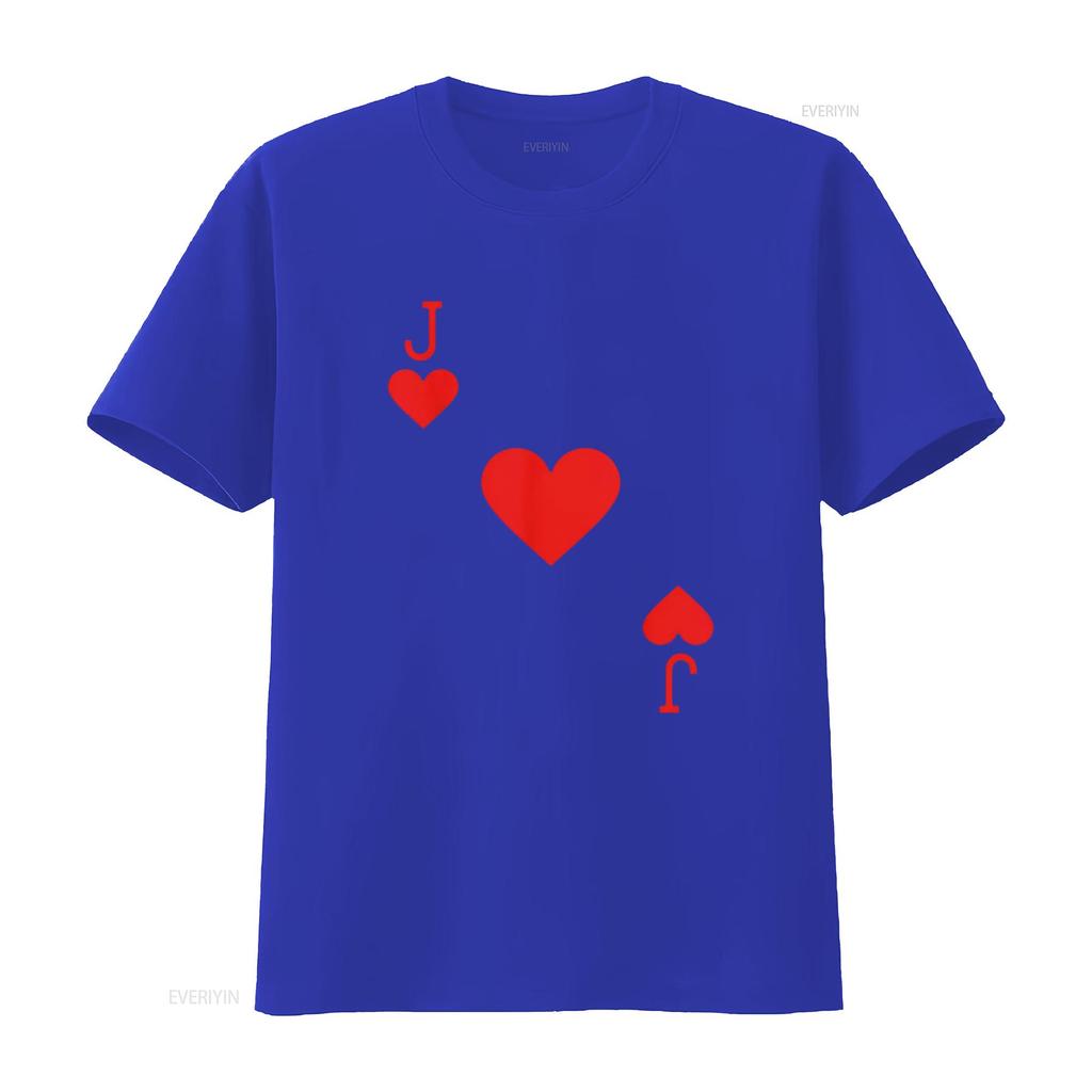 Costume Jack di Cuori T-shirt Donna Halloween Carte da Mazzo Nero Vintage Lavato Casual Traspirante Streetwear Grafica Alla Moda