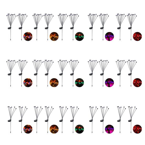 2Pcs LED Solar Scary Eyeball Swaying Lights Realistic 3D Design