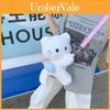 Cute Scarf White Cat Plush Doll Cartoon Shoulder Bag With Detachable Strap For Daily Use