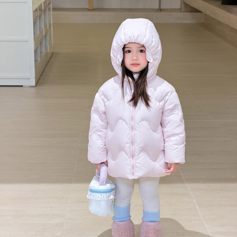 Girls Hooded Down Coat Winter Warm 90 White Duck Puffer Jacket Toddler Kids