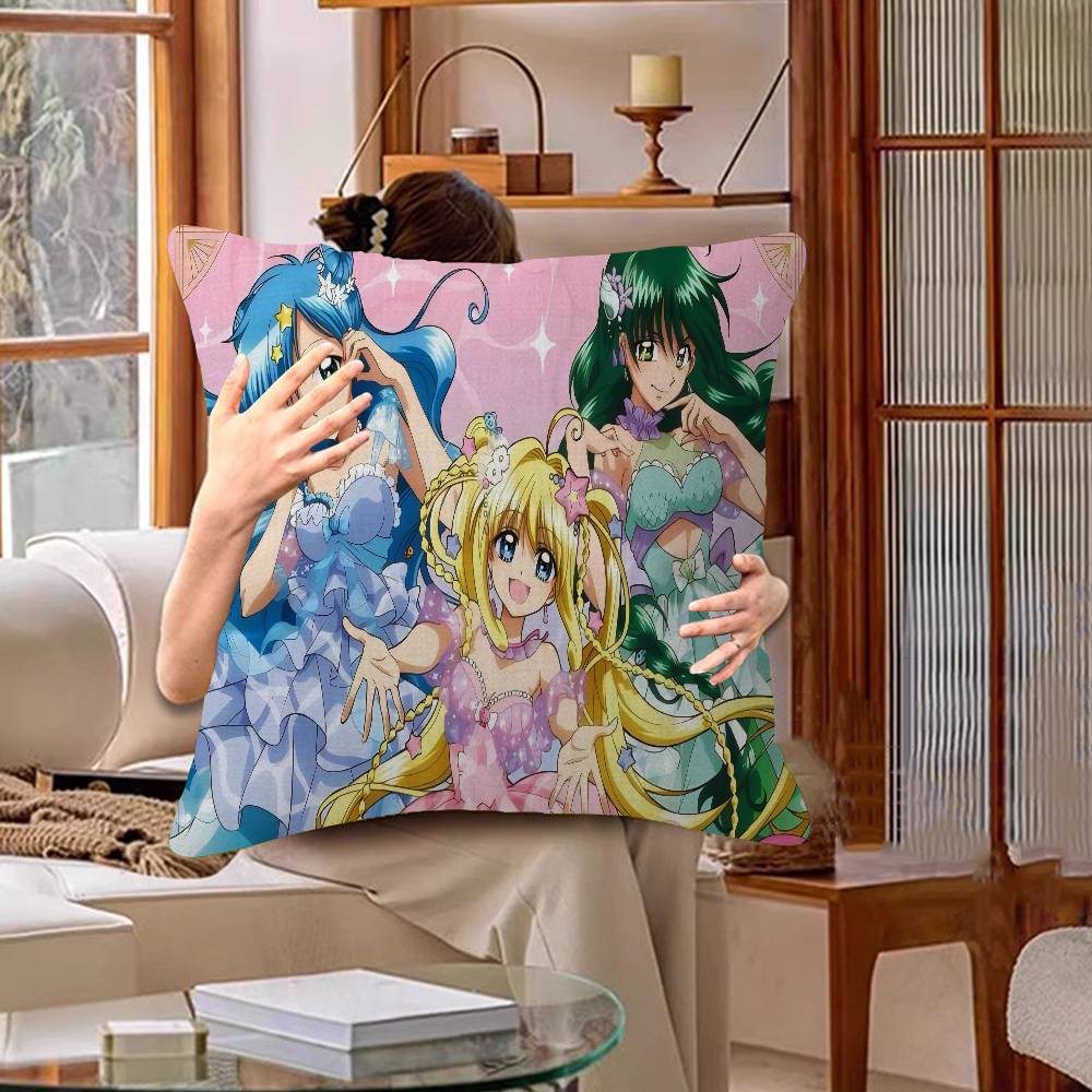 Mermaid Melody Pichi Pichi Pitch Pillow Anime Pillow Sofa Bed Head Pillow Cover Cushion Cover 45x45 Cm Fashion