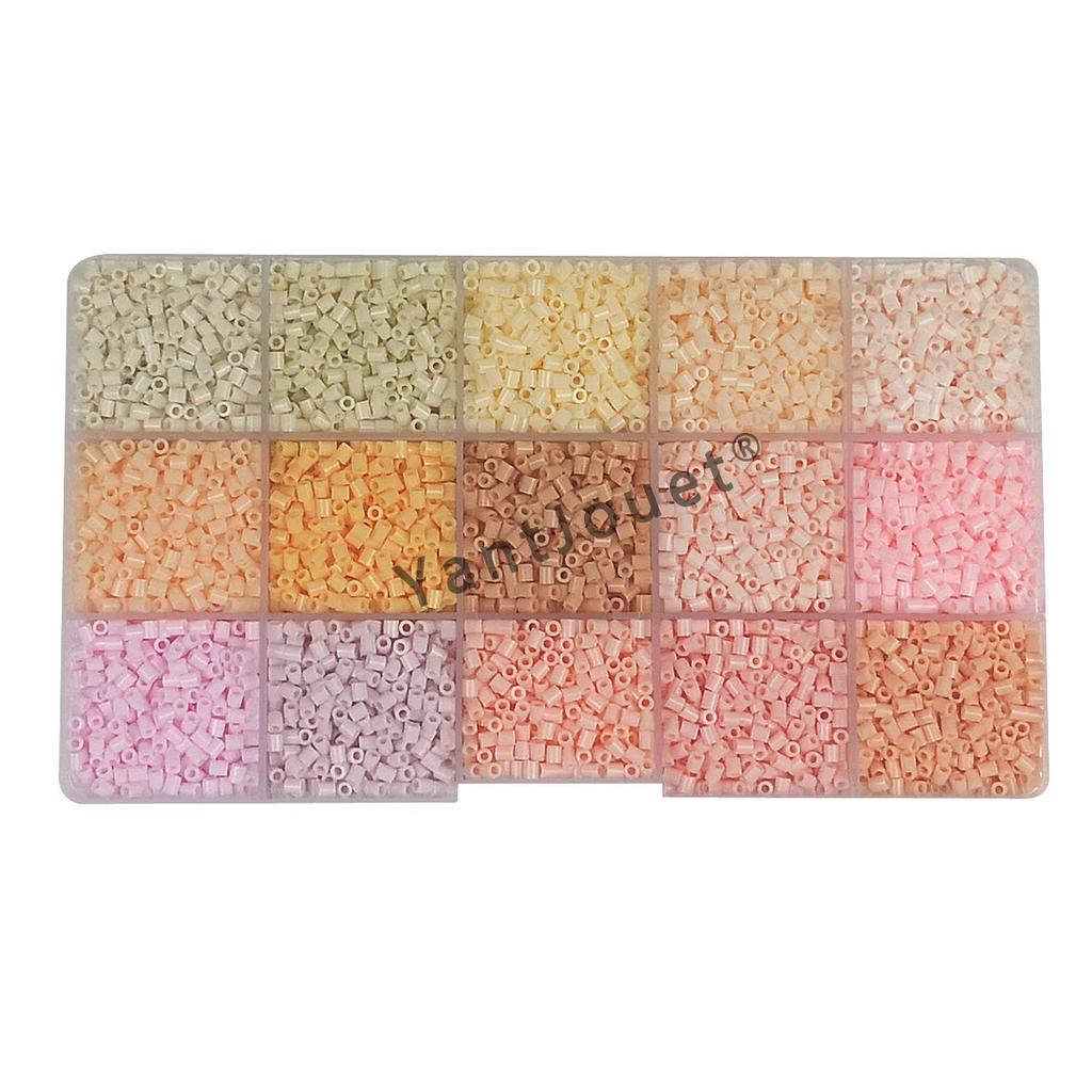 Non-Toxic Yantjouet 15Color 2.6Mm Mini Beads Color Set 650Pcs Hama Beads Puzzle Toy Gift For Child Diy Iron Beads For Kid Children Gift