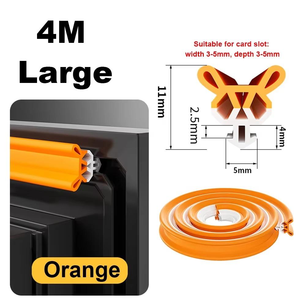 Windproof Window Sealing Strip 4M Seals Draft Stopper Door Bottom Seal Strip  Windows