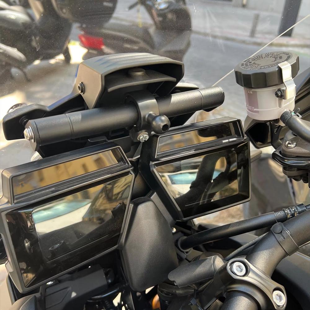 For Yamaha Tracer 9GT 9 GT 900 GT 900GT 2023 2024 Motorcycle Windshield Stand Holder Mobile Phone GPS Navigation Plate Bracket
