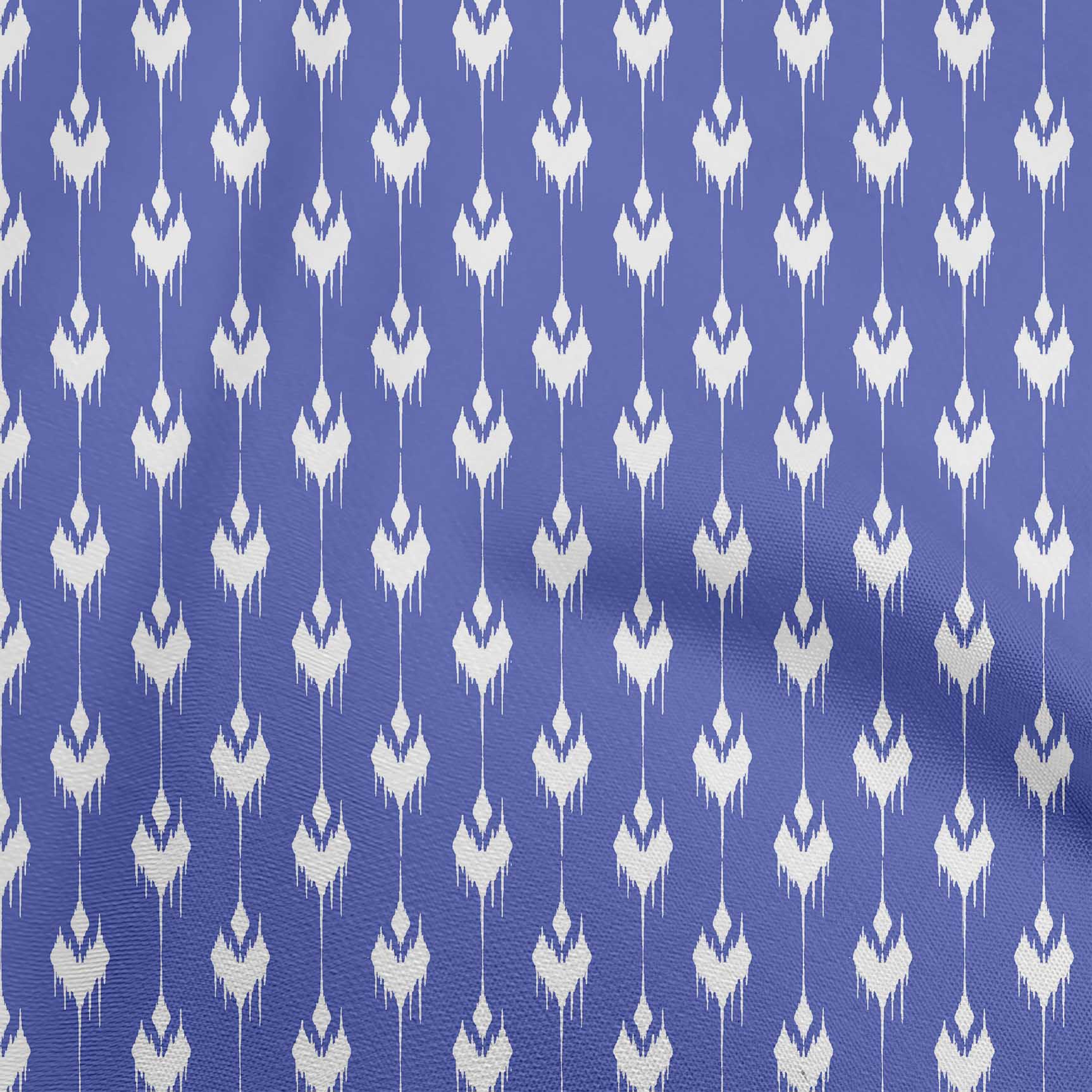 

oneOone Бавовняна флекс зелена тканина Азіатський ікат Ремісничі проекти Декоративна тканина з друком у дворі 40 дюймів 42 Inch Wide - Viscose Chiffon середній синього кольору